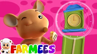 hickory dickory dock | nursery rhymes | kids songs | 3d rhymes by Farmees