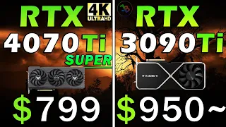 RTX 4070 Ti Super vs RTX 3090 Ti | REAL Test in 10 Games | 4K | Rasterization, RT, DLSS, FSR3, FG
