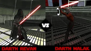 Darth Revan VS Darth Malak (STAR WARS - Jedi Academy - Movie Duels) {1080p 60fps}