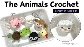 How To Crochet Mini Sheep 🐏 | Easy tutorial for beginners| Chart in CMT