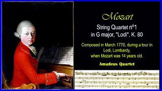 MOZART - String Quartet nº1 in G major, K. 80, "Lodi" ~ Amadeus Quartet