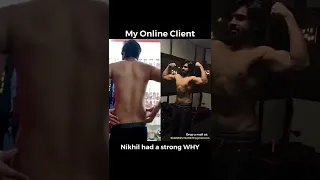 Man Boobs Gone!! Nikhil Lost Fat and Built Muscle in 6 Months #transformation #training #online