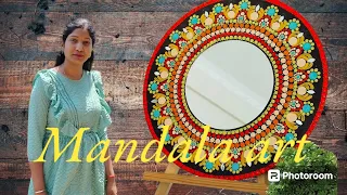 Easy Dot Mandala art for beginners| Dot Mandala art | mirror wall art |Home decor ideas| mandala art