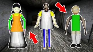 Granny vs *Squid Game* vs Baldi - funny horror animation (60 min. comedy animations)