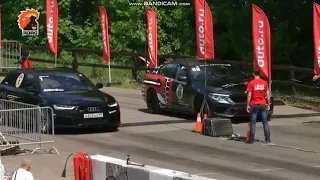 BMW M5 F90 stock vs Audi RS6 C7 stage 2(750hp) / Drag Race / Avilon - Moscow 02.06.2018