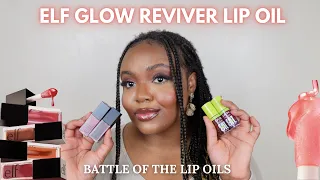 *NEW* ELF LIP OIL | REVIEW, SWATCHES & LIP COMBOS | Fenty/Dior/Nyx dupe ?? | WOC, best lip oil