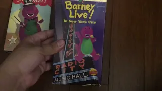 Barney in Concert 1991/1992 VHS Plus Barney Live! in New York City 1994 VHS (Again)