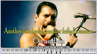 Freddie Mercury & Queen - Show Must Go On - Karaoke with virtual piano & lyrics - YOUTUBE  video