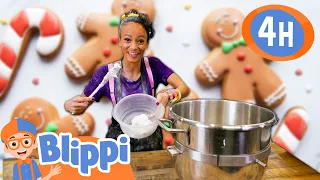 Meekah's Gingerbread Factory 🎅🎄 | Blippi! | Preschool Learning | Moonbug Tiny TV