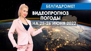 Видеопрогноз погоды по областям Беларуси на выходные 25-26 июня 2022 года