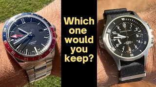 Which one would you keep? Hamilton Khaki Navy GMT or Christopher Ward Trident C65 GMT?