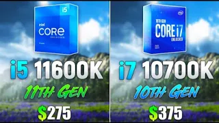 Intel core i5 11600k vs i7 10700k I Test in New Games