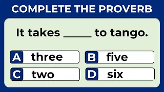 English Proverbs Quiz: Can You Score 20/20? #challenge 12