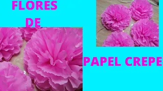 FLORES DE PAPEL CREPE (geraneos)