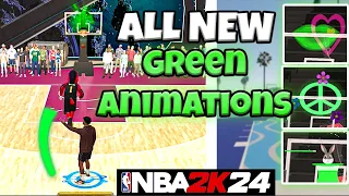 GET EVERY NEW GREEN ANIMATION IN LESS THAN 5 MINUTES!! NBA 2K24