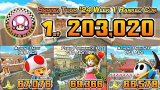 Worst again... and late | Spring Tour '24 Week 1 Ranked Cup (203K) | Mario Kart Tour