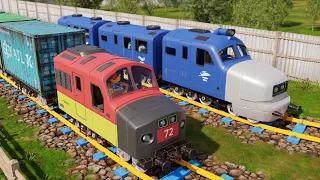 Let's Help to Ride TRAIN - Lego City Cartoon - Choo choo train kids videos