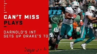 Sam Darnold Tosses Pick & Kenyan Drake Makes Jets Pay w/ TD!