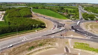 Drone footage, Junction 16, M4