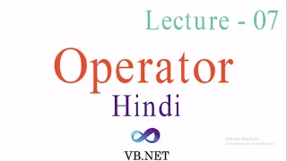operator vb net lec  07 hindi