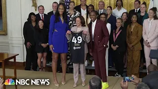 Harris welcomes Las Vegas Aces to the White House