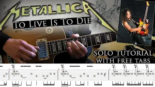 Metallica - To Live Is To Die 1st guitar solo lesson (with tablatures and backing tracks)