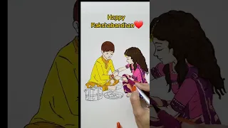 Raksha Bandhan drawing❤rakhi special💞ll #shorts #rakhi #art #satisfying #art #viralshorts