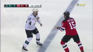 NHL Fight - Sharks @ Devils - 2020 02 20