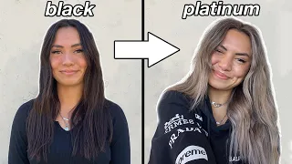 Black to Silver Hair Transformation