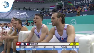 Pierre GOUZOU & Josuah FAROUX (FRA) - 2018 Trampoline European bronze medallists, synchro