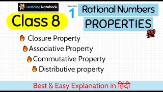 Class 8 maths Chapter 1 Properties of Rational Numbers