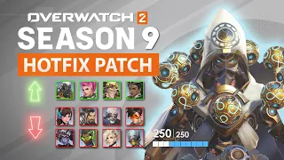 Zen's HP is nerfed from 275 to 250! | Overwatch 2 - Season 9 Hotfix Patch