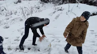 Снег в Абхазии, с. Коман, Сухумский район. Февраль 2021 г.