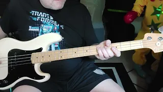me covering Bowling for Soup covering Miley Cyrus' opus Flowers- bass cover/play along