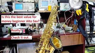 Jean Paul USA AS-400 Alto Sax review by a newbie, Intonation and Light Leak test, Play, and Unboxing