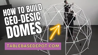 How To Build A Igloo Geodesic Dome Tent 4M Time Lapse - TableBaseDepot.com #geodesicdome