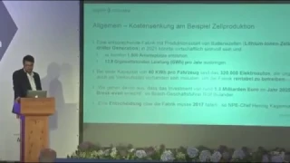 Elektromobilität und Batterieproduktion - Ausschnitt Vortrag Johann Schwenk