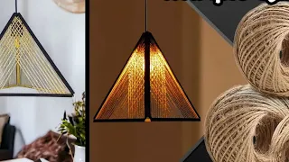 Jute Rope Chandelier Making | Easy DIY  | Hanging Lamp