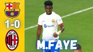 Mikayil Faye Debut vs AC Milan | Friendly 2023