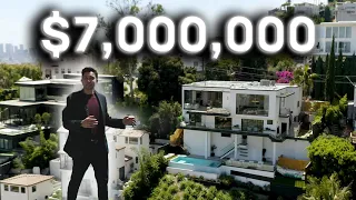 Touring inside a $7,000,000 Hollywood Hills Luxury Home with incredible Los Angeles City Views!