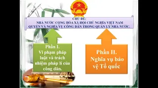 Giáo dục công dân 9 - Chủ đề Nước Cộng hòa xã hội chủ nghĩa Việt Nam (Phần 2: Bảo vệ tổ quốc)