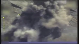 Footage Of Russian Airstrikes In Syrian Hama " Direct HIt On Dozens Of Militants "