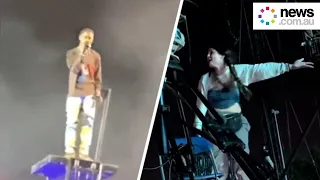 Concertgoers try to stop Travis Scott show after people were harmed