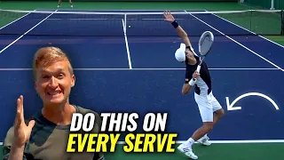How To FIX- 4 Most COMMON Tennis Serve Mistakes & Gain Massive Serve Power | Tennis Serve Lesson