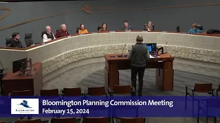 February 15, 2024 Bloomington Planning Commission Meeting