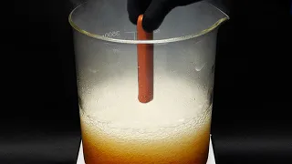 Vaporizing a hot dog in acid