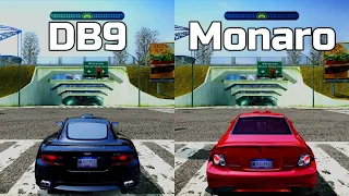 NFS Most Wanted: Aston Martin DB9 vs Vauxhall Monaro VXR - Drag Race