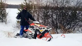 Жёсткий прохват на Polaris pro rmk 800. Заблудились в тайге. В конце трэш))