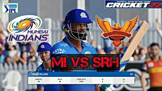 Pollard Hits 92! | MI vs SRH - Match Highlights | Cricket 22 | Vj Official