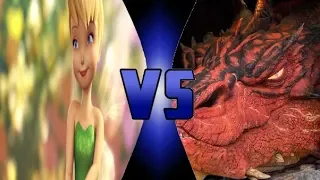 Tinkerbell VS Smaug 2 (Peter Pan VS J.R.R. Tolkien) | One Second Punch Out Ep 31